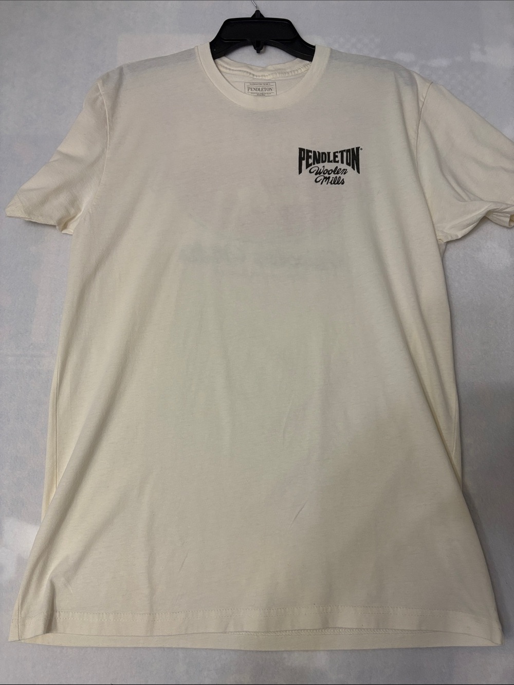 Pendleton Rodeo Rider Cream Short-Sleeve Tee with Red Logo Large NWOT